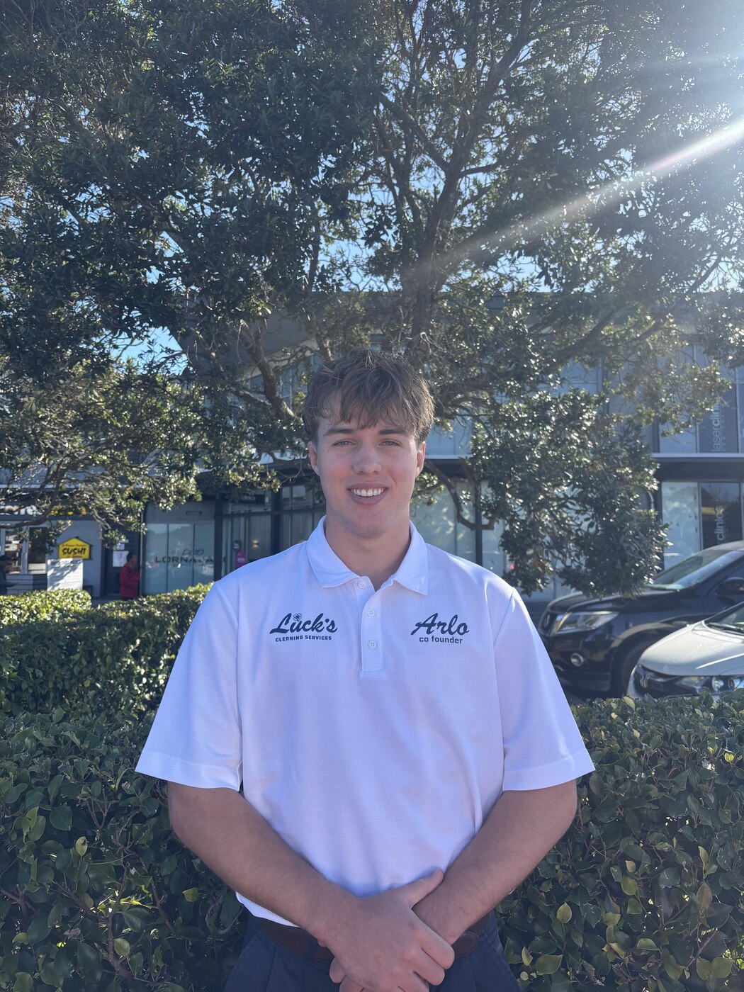 Arlo, co-founder of Luck's Cleaning Services